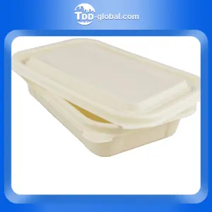 XH-500SF Cornstarch 500ml 2 compartment rectangle food container