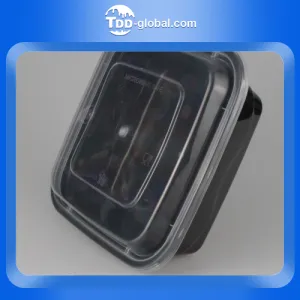 ZF750 Restaurant Disposable Square Plastic PP take off Salad Bento Lunch Pasta Snacks Meal Prep Food Containers Packagi