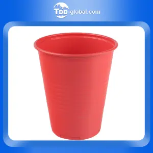 High quality china manufacture disposable plastic cups plastic hot drink cups 12oz PP red disposable cup