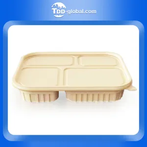 XH-4G-1 Cornstarch 4 compartment rectangle food container