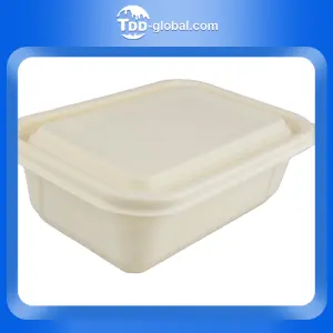 XH-650F Cornstarch 650ml rectangle food container takeaway lunch box