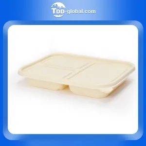 XH-3G-2 Cornstarch 3 compartment rectangle food container