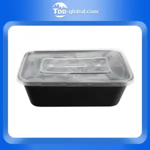 F750 disposable rectangle plastic container 750ml takeaway salad fast food lunch box