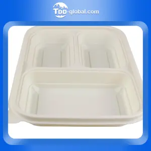 Compostable take off packaging biodegradable cornstarch lunch box food packing box