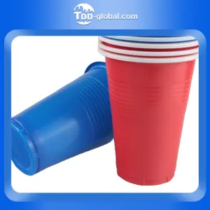 Hot selling high quality wedding plates disposable set dinnerware plastic cold drink cups 450ml PP disposable party cup