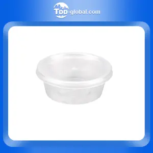 Wholesale Cheap Disposable Plastic 2oz Mini Sauce Cup With Lid Clear Cups Sauce Container