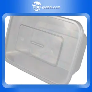 High quality low price disposable transparent plastic food container 850ml disposable plastic rectangular food box