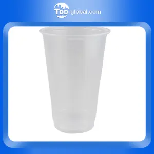 China manufacturer beverage milk tea 500ml transparent milktea pp clear plastic cup disposable transparent party cup