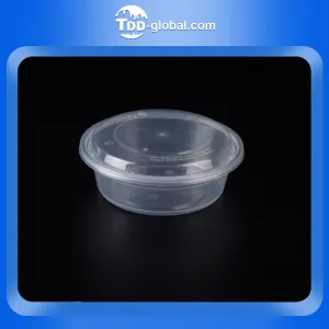 Freezable 450ml 700ml 900ml Clear Black Rectangular Disposable PP Food Box, Microwaveable lunch storage container