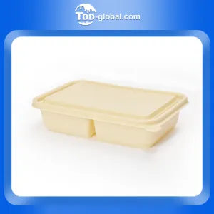 XH-750SF Cornstarch 750ml 2 compartment rectangle food container