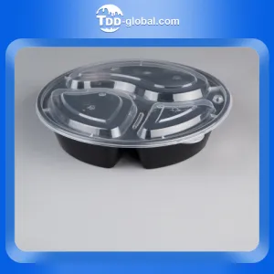 S6838 round Packaging Disposal Pp Plastic Wholesale Microwave Plastic Takeaway Cover Disposable Container With Lids