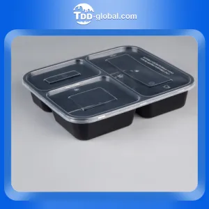 S1031 Plastic Meal Prep Containers with Lids, 1000ml Leakproof Rectangular Food Storage Container Box for Restaurant