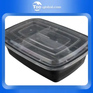 Professional factory directly supply disposable plastic lunch boxes 1150ml disposable American plastic rectangular food 