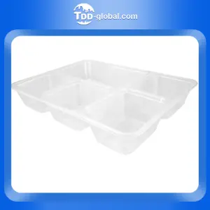 S1052 microwarable disposable plastic container packing use pp rectangular take out food box