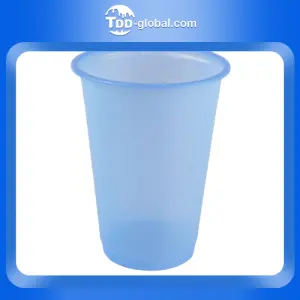 2023 hot selling good price transparent plastic cups 7oz PP blue disposable cup